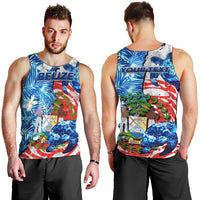 Sea Turtle Belize Men Tank Top Ocean Soul Tropical Spirit