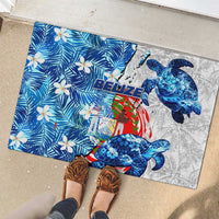 Sea Turtle Belize Rubber Doormat Ocean Soul Tropical Spirit