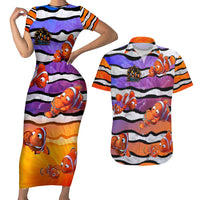 The Ocean Best Dad Couples Matching Short Sleeve Bodycon Dress and Hawaiian Shirt Like Marlin Happy Fathers Day To a True Hero - Wonder Print Shop
