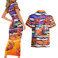 The Ocean Best Dad Couples Matching Short Sleeve Bodycon Dress and Hawaiian Shirt Like Marlin Happy Fathers Day To a True Hero - Wonder Print Shop
