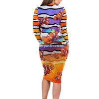 The Ocean Best Dad Family Matching Long Sleeve Bodycon Dress and Hawaiian Shirt Like Marlin Happy Fathers Day To a True Hero - Wonder Print Shop