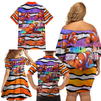 The Ocean Best Dad Family Matching Off Shoulder Short Dress and Hawaiian Shirt Like Marlin Happy Fathers Day To a True Hero - Wonder Print Shop