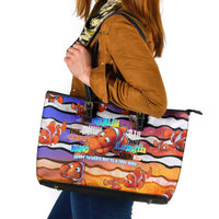 The Ocean Best Dad Leather Tote Bag Like Marlin Happy Fathers Day To a True Hero - Wonder Print Shop