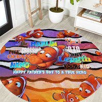 The Ocean Best Dad Round Carpet Like Marlin Happy Fathers Day To a True Hero - Wonder Print Shop