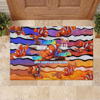 The Ocean Best Dad Rubber Doormat Like Marlin Happy Fathers Day To a True Hero - Wonder Print Shop