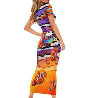 The Ocean Best Dad Short Sleeve Bodycon Dress Like Marlin Happy Fathers Day To a True Hero - Wonder Print Shop