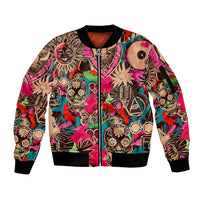 Festival Memories Skull Sleeve Zip Bomber Jacket - Wonder Print Shop