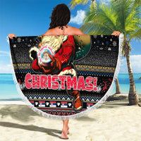 Serbia Beach Blanket Merry Christmas Family and Friends - Wonder Print Shop