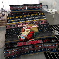 Serbia Bedding Set Merry Christmas Family and Friends - Wonder Print Shop