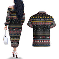 Serbia Couples Matching Off The Shoulder Long Sleeve Dress and Hawaiian Shirt Merry Christmas Family and Friends - Wonder Print Shop