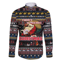 Serbia Family Matching Long Sleeve Bodycon Dress and Hawaiian Shirt Merry Christmas Family and Friends - Wonder Print Shop