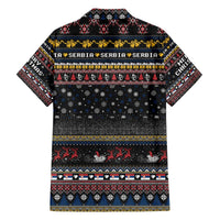 Serbia Family Matching Off The Shoulder Long Sleeve Dress and Hawaiian Shirt Merry Christmas Family and Friends - Wonder Print Shop