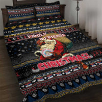 Serbia Quilt Bed Set Merry Christmas Family and Friends - Wonder Print Shop