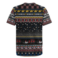 Serbia Rugby Jersey Merry Christmas Family and Friends - Wonder Print Shop