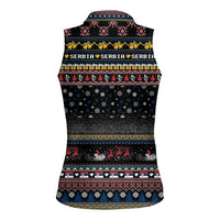 Serbia Women Sleeveless Polo Shirt Merry Christmas Family and Friends - Wonder Print Shop
