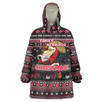 Trinidad and Tobago Wearable Blanket Hoodie Merry Christmas Family and Friends - Wonder Print Shop