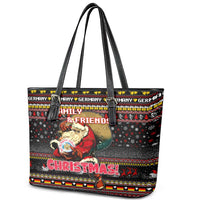 Germany Leather Tote Bag Merry Christmas Family and Friends - Wonder Print Shop