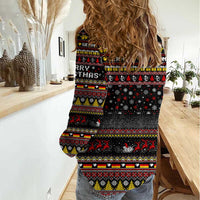 Germany Women Casual Shirt Merry Christmas Family and Friends - Wonder Print Shop