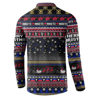 Haiti Button Sweatshirt Merry Christmas Family and Friends - Wonder Print Shop