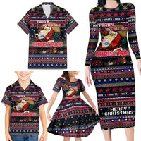 Haiti Family Matching Long Sleeve Bodycon Dress and Hawaiian Shirt Merry Christmas Family and Friends - Wonder Print Shop