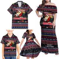 Haiti Family Matching Off Shoulder Maxi Dress and Hawaiian Shirt Merry Christmas Family and Friends - Wonder Print Shop