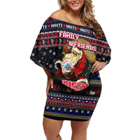 Haiti Family Matching Off Shoulder Short Dress and Hawaiian Shirt Merry Christmas Family and Friends - Wonder Print Shop