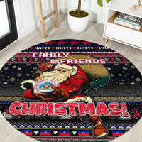 Haiti Round Carpet Merry Christmas Family and Friends