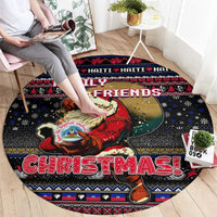 Haiti Round Carpet Merry Christmas Family and Friends