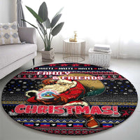 Haiti Round Carpet Merry Christmas Family and Friends