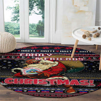 Haiti Round Carpet Merry Christmas Family and Friends