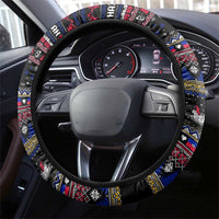 Haiti Steering Wheel Cover Merry Christmas Family and Friends - Wonder Print Shop