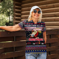 Haiti Women Polo Shirt Merry Christmas Family and Friends - Wonder Print Shop