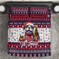 Bulldog Merry Woofmas Bedding Set Christmas Dog Art Style - Wonder Print Shop