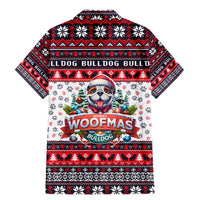 Bulldog Merry Woofmas Family Matching Mermaid Dress and Hawaiian Shirt Christmas Dog Art Style - Wonder Print Shop