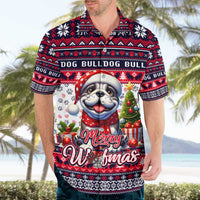 Bulldog Merry Woofmas Hawaiian Shirt Christmas Dog Art Style - Wonder Print Shop