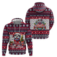 Bulldog Merry Woofmas Hoodie Christmas Dog Art Style - Wonder Print Shop