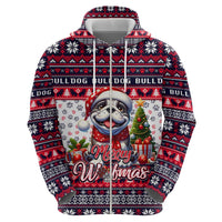 Bulldog Merry Woofmas Hoodie Christmas Dog Art Style - Wonder Print Shop