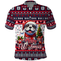 Bulldog Merry Woofmas Polo Shirt Christmas Dog Art Style - Wonder Print Shop