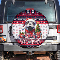 Bulldog Merry Woofmas Spare Tire Cover Christmas Dog Art Style - Wonder Print Shop