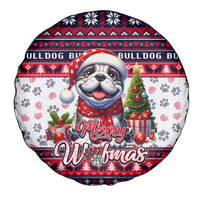 Bulldog Merry Woofmas Spare Tire Cover Christmas Dog Art Style - Wonder Print Shop