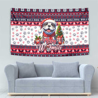 Bulldog Merry Woofmas Tapestry Christmas Dog Art Style - Wonder Print Shop
