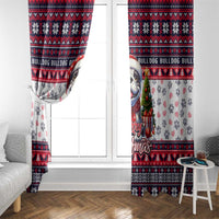 Bulldog Merry Woofmas Window Curtain Christmas Dog Art Style - Wonder Print Shop