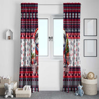 Bulldog Merry Woofmas Window Curtain Christmas Dog Art Style - Wonder Print Shop