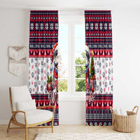 Bulldog Merry Woofmas Window Curtain Christmas Dog Art Style - Wonder Print Shop