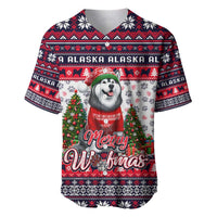 Alaska Merry Woofmas Baseball Jersey Christmas Dog Art Style - Wonder Print Shop