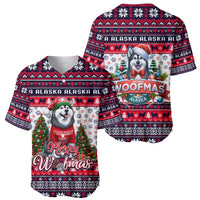 Alaska Merry Woofmas Baseball Jersey Christmas Dog Art Style - Wonder Print Shop