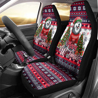 Alaska Merry Woofmas Car Seat Cover Christmas Dog Art Style - Wonder Print Shop
