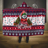 Alaska Merry Woofmas Hooded Blanket Christmas Dog Art Style