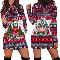 Alaska Merry Woofmas Hoodie Dress Christmas Dog Art Style - Wonder Print Shop