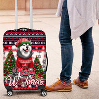 Alaska Merry Woofmas Luggage Cover Christmas Dog Art Style - Wonder Print Shop